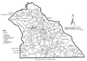 Map of York County.